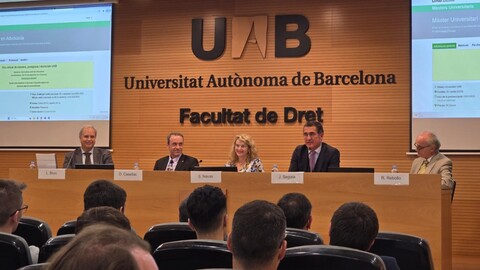 Imatge de la inauguració del màster de l'advocacia i la procura